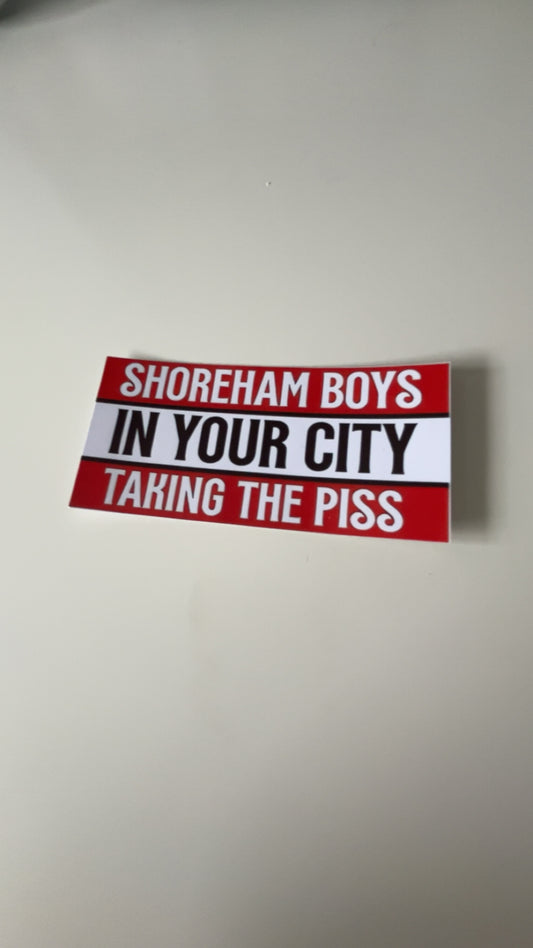 in your city taking the piss sufc sticker